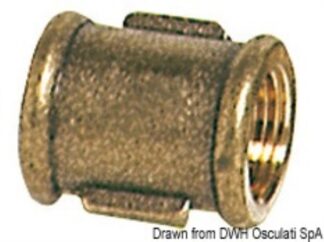 Manicotto ottone femmina/femmina 1/4" - 17.270.09 Osculati Raccorderia, filtri
