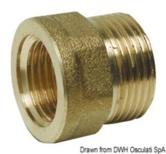 Manicotto ottone maschio/femmina 1"1/2 x 2" - 17.272.08 Osculati Raccorderia, filtri