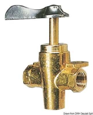 Rubinetto carburante 3 vie da 3/8" - 17.305.03 Osculati Raccorderia, filtri