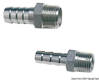 Portagomma maschio inox 1" 1/4 x 38 mm - 17.306.15 Osculati Raccorderia, filtri