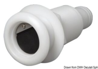 Scarico nylon 2" 1/4 mm 38 con valvola non ritorno - 17.319.22 Osculati Raccorderia, filtri