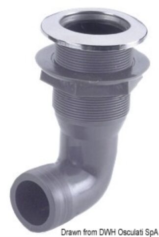 Scarico a mare 90° 1" 1/2 - 17.328.36 Osculati Raccorderia, filtri