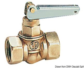 Rubinetto carburante ottone 1/2" - 17.400.01 Osculati Raccorderia, filtri