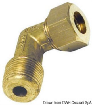 Raccordo 90° maschio 12 mm x 3/8" - 17.409.05 Osculati Raccorderia, filtri