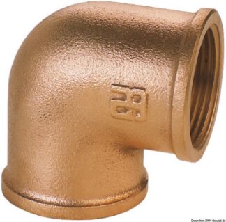 Gomito 90° F-F in bronzo 3" - 17.560.10 Osculati Raccorderia, filtri