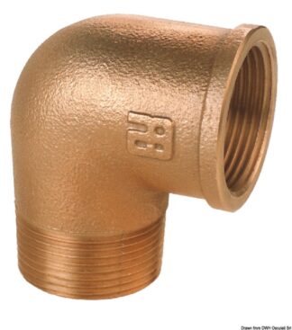 Gomito a 90° M-F in bronzo 3" - 17.561.10 Osculati Raccorderia, filtri