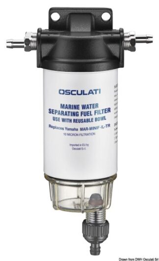 Filtro benzina con separatore 200-406 l/h - 17.661.30 Osculati Raccorderia, filtri