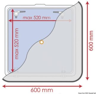 Tendina oscurante con zanzariera 600x600 - 19.356.02 Osculati Passiuomo, oblò