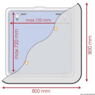 Tendina oscurante con zanzariera 800x800 - 19.356.03 Osculati Passiuomo, oblò