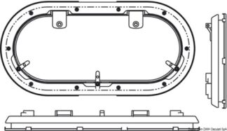 Oblò ovale Bomar Flagship 216 x 444 mm - 19.510.22 Osculati Passiuomo, oblò