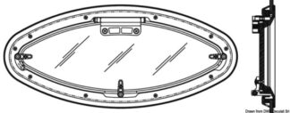 Oblò ellittico Bomar Flagship 209 x 468 mm - 19.511.22 Osculati Passiuomo, oblò