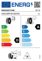 Pneumatici Auto Invernali BRIDGEST LM-005 245/45 R18 100V XL - immagine 2