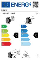 Pneumatici Auto Invernali SUNNY NW611 195/65 R15 91 T - immagine 2