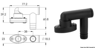 Trappola per sfiato Ø 16 mm - 20.251.00 Osculati Tappi imbarco, portelli