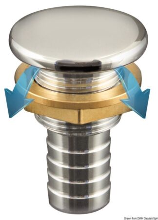 Sfiato flush 19 mm - 20.275.19 Osculati Tappi imbarco, portelli