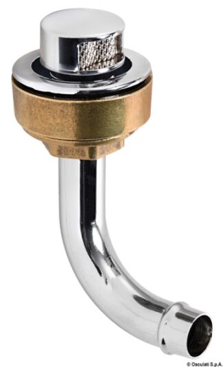 Sfiato ottone cromato 20 mm 90° destro - 20.285.03 Osculati Tappi imbarco, portelli