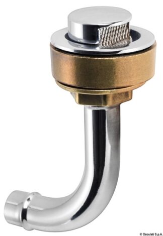 Sfiato ottone cromato 20 mm 90° sinistro - 20.285.04 Osculati Tappi imbarco, portelli