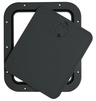 Portello estraibile nero 305 x 355 mm - 20.302.23 Osculati Tappi imbarco, portelli