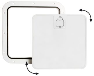 Portello estraibile bianco 375 x 375 mm - 20.302.30 Osculati Tappi imbarco, portelli