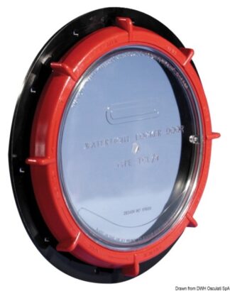 Botola Whale Henderson stagna 236 mm trasparente - 20.400.01 Osculati Tappi imbarco, portelli