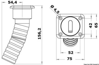 Tappo Square Diesel 38 mm lungo - 20.455.03 Osculati Tappi imbarco, portelli