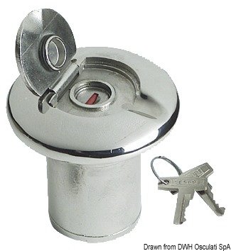 Tappo inox Fuel 38 mm RINA - 20.568.31 Osculati Tappi imbarco, portelli