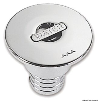 Tappo ottone cromato a filo Water 38 mm - 20.667.02 Osculati Tappi imbarco, portelli