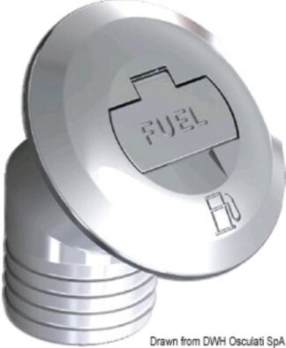 Tappo Fuel 50 mm inclinato - 20.668.09 Osculati Tappi imbarco, portelli