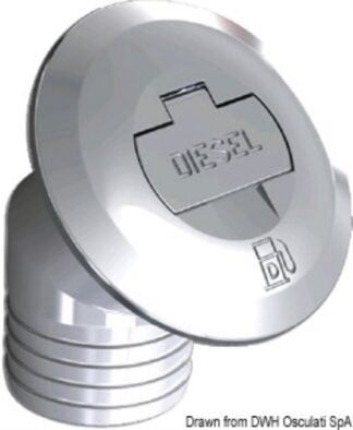 Tappo Diesel 50 mm inclinato - 20.668.10 Osculati Tappi imbarco, portelli