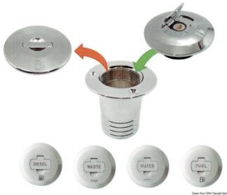 Solo tappo con chiave Water - 20.668.23 Osculati Tappi imbarco, portelli