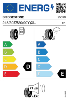 Pneumatici Auto Estivi BRIDGEST P-RACE 245/30ZR20 (90Y) XL - immagine 2
