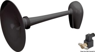 Tromba omologata RINA 24V 20/75m nera - 21.441.03 Osculati Avvisatori acustici