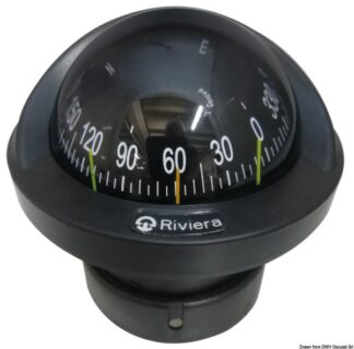 Bussola Riviera BA1-2022 nera, rosa nera frontale - 25.005.31 Osculati Bussole