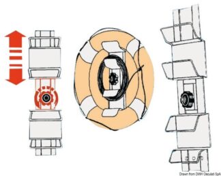 Staffa a squadra per supporto - 22.428.03 Osculati Zattere, salvagente, tender