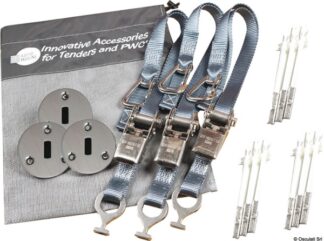 Kit composto da 3 padaye tipo Flush + 3 cinghie grigie 25 mm - 22.505.10 Osculati