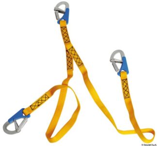 Cordone ombelicale 2 m con 3 moschettoni ad apertura rapida - 23.156.02 Osculati Cinture di sicurezza ed altri accessori