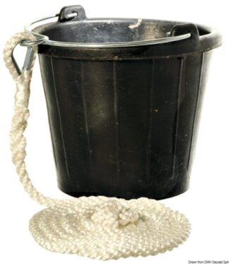 Secchio Yachticon affondante in gomma - 23.887.00 Osculati Kit pulizia, teleria