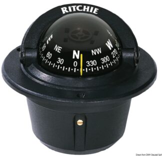 Bussola Ritchie Explorer 2"3/4 incasso nera/nera - 25.081.01 Osculati Bussole