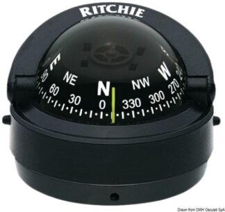 Bussola Ritchie Explorer 2"3/4 esterna nera/nera - 25.081.11 Osculati Bussole