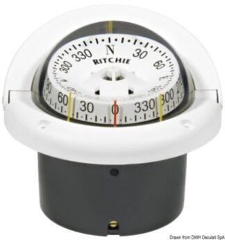 Bussola Ritchie Helmsman 3"3/4 inc. bianca front. - 25.083.32 Osculati Bussole