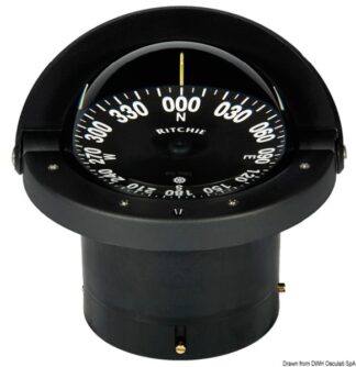 Bussola Ritchie Wheelmark 4"1/2 incasso nera/nera - 25.084.41 Osculati Bussole