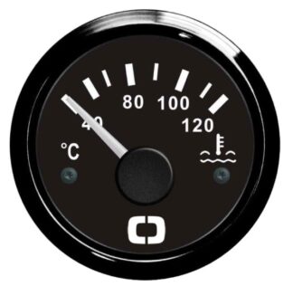 Indicatore temperatura acqua 40/120° nero/nera - 27.320.08 Osculati Strumentazione motore ed impianti