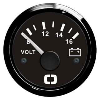 Voltmetro 8/16 V nero/nera - 27.320.14 Osculati Strumentazione motore ed impianti