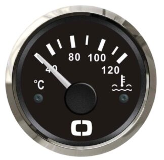 Indicatore temperaura acqua 40/120° nero/lucida - 27.321.08 Osculati Strumentazione motore ed impianti