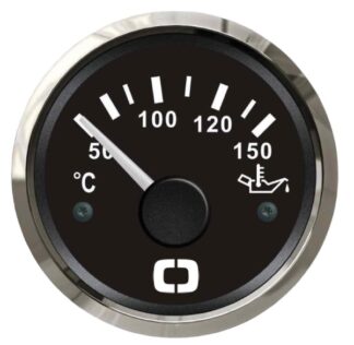 Indicatore temperatura olio 50/150° nero/lucida - 27.321.09 Osculati Strumentazione motore ed impianti