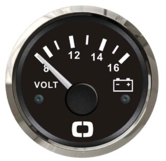 Voltmetro 8/16 V nero/lucida - 27.321.14 Osculati Strumentazione motore ed impianti