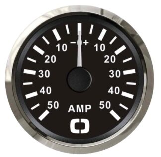 Amperometro con shunt 50 A nero/lucida - 27.321.23 Osculati Strumentazione motore ed impianti