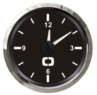 Orologio al quarzo nero/lucida - 27.321.27 Osculati Strumentazione motore ed impianti