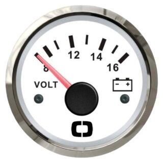 Voltmetro 8/16 V bianco/lucida - 27.322.14 Osculati Strumentazione motore ed impianti