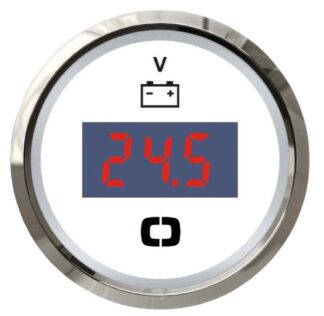 Voltmetro digitale 8/32 V bianco/lucida - 27.322.40 Osculati Strumentazione motore ed impianti
